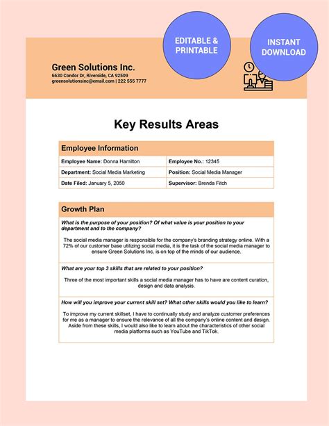 example of kra|How To Create A Key Response Area (With KRA Examples).